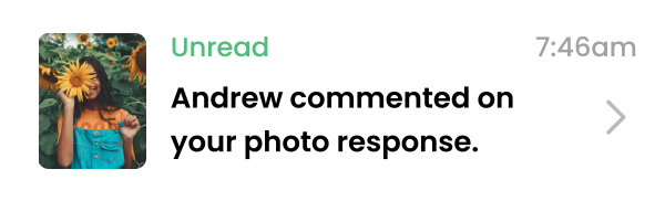 Andrew commented on your photo response